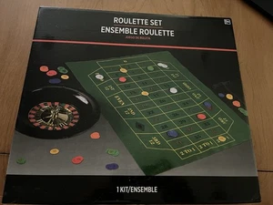Amscan Roulette Set: Felt Layout, 180 Chips, Rake, 2 Balls, 10in Roulette Wheel - Picture 1 of 6