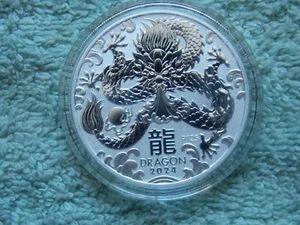 Dragón lunar australiano de plata serie III 2024 1 oz (de rollos) - Imagen 1 de 2