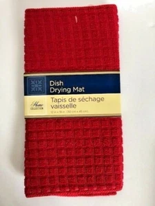 Dish Drying Microfiber Mat by Home Collection Red Brand New - Picture 1 of 4