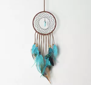 Small Blue Dream Catcher Indian Dreamcatcher Home Bedroom Hanging Decorations - Picture 1 of 5