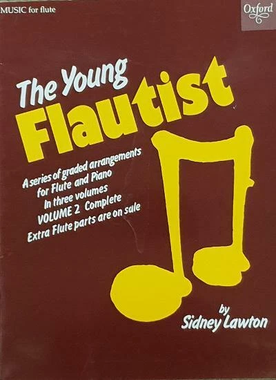 The Young Flautist Book 2 Flute Piano Sheet Music Book Learn Beginner Lawton S44