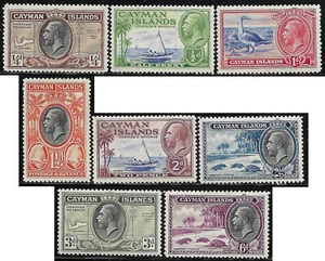 Cayman Is 1935 part set 8 of 12 sg 96-103 MH Pictorial Definitives - Picture 1 of 2