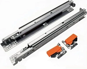 BLUM 9, 12, 15, 18, 21" UNDERMOUNT FULL EXTENSION SOFT CLOSE DRAWER SLIDE 1 PAIR - Picture 1 of 4