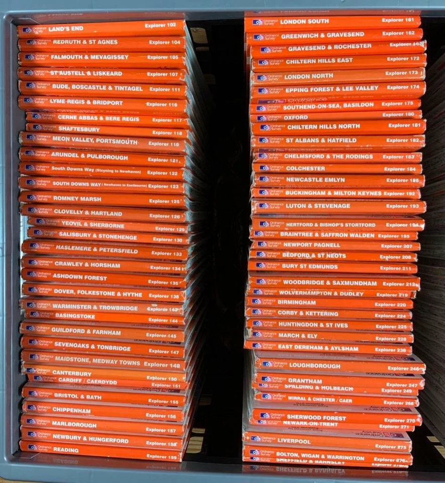 Ordnance Survey Explorer (1:25,000) Maps, orange covers, VG, choose one or more - Image 1 of 1