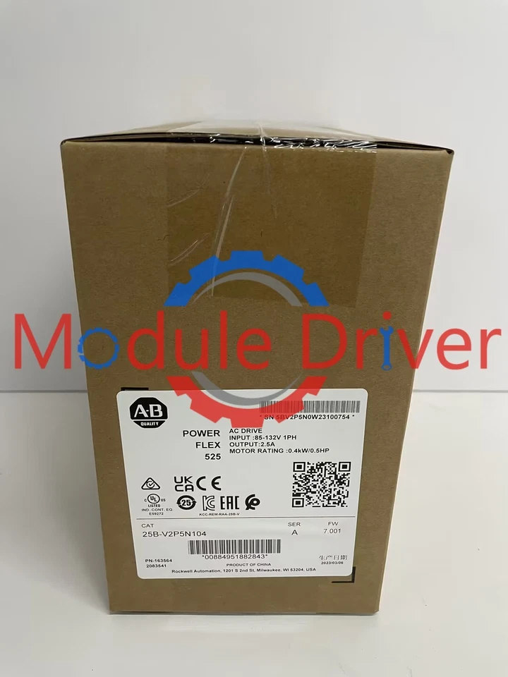 NEW AB 25B-V2P5N104 Powerflex 525 AC Drive Controller 25BV2P5N104 - Image 1 of 1