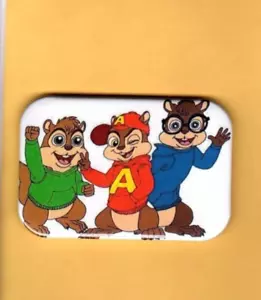ALVIN UND DIE SPÄNEHÖRNCHEN KÜHLSCHRANKMAGNET MIT ABGERUNDETER ECKE - Bild 1 von 2