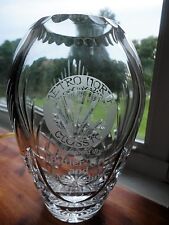 Metro North Classic Crystal Vase Trophy Michelin & Butler Tire Vintage