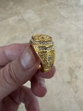 Champion Ring Stainless Steel Flat Polished Style 18kt Gold Finishing