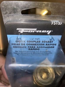 Forney 75127 Brass 5500 PSI FNPT Quick Coupler 1/4 in. Connection New - Picture 1 of 6