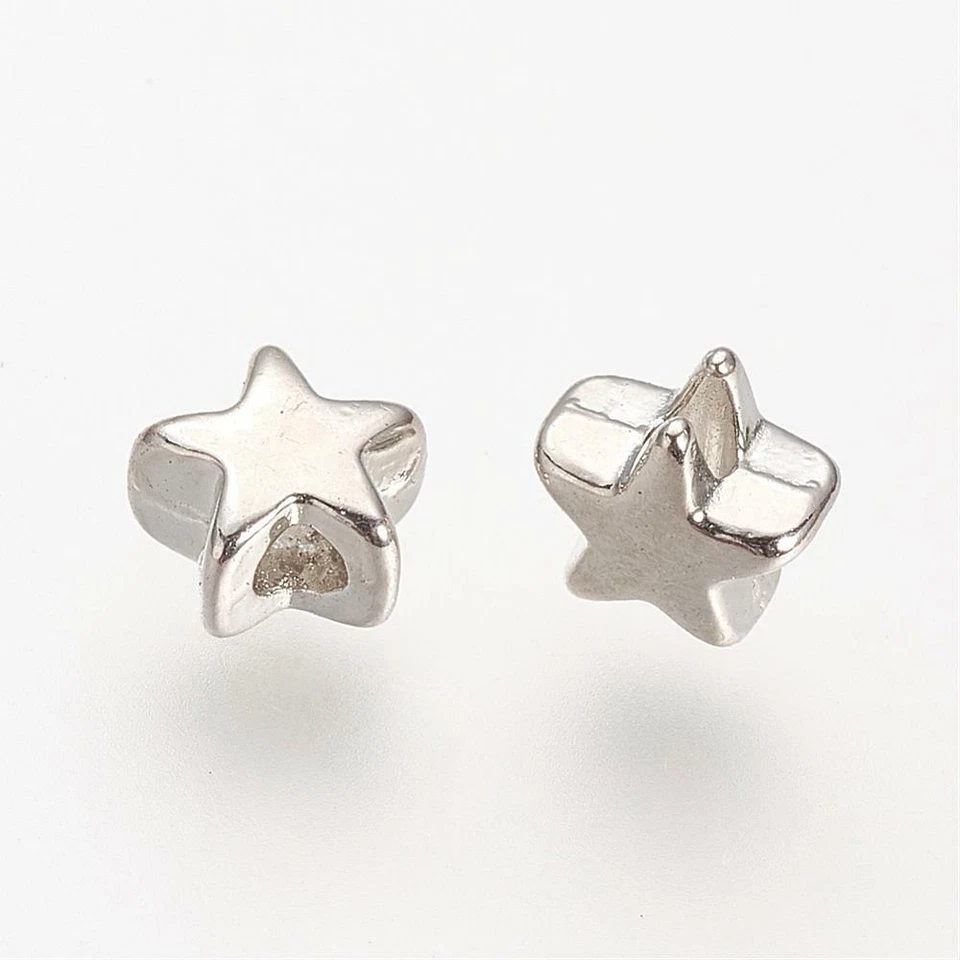 Small Star Spacer Beads Tibetan Silver 5mm Diameter 50 Or 100pcs - Image 1 of 1