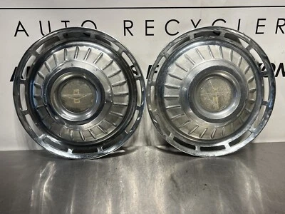 1962 Chevrolet Corvair Monza 900 Hubcap Rim Hub Wheel Set of 2 Covers 13" OEM - Image 1 of 4