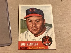 1953 Topps #33 Bob Kennedy Indians Baseball Card - Near Mint - Great Corners