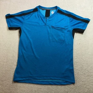 Club Ride Cycling Jersey Mens Small Blue Pearl Snap Stretch - Picture 1 of 9