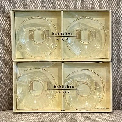 2 Pkgs Pier 1 Candle Bobeches - Slight Ruffled Fluted Glass - Image 1 of 3