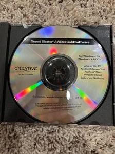 Creative Labs Sound Blaster AWE64 Software Install Disc PC CD-ROM Windows 3.1 95 - Picture 1 of 2