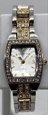 NEW CHARTER CLUB LADIES WATCH Lots Of Bling Silver/Gold 6-1/4” Metal Band