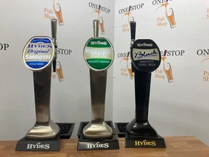 HYDES of Salford set of 3 BEER FONTs / HOME BAR PUMPs - Picture 1 of 10