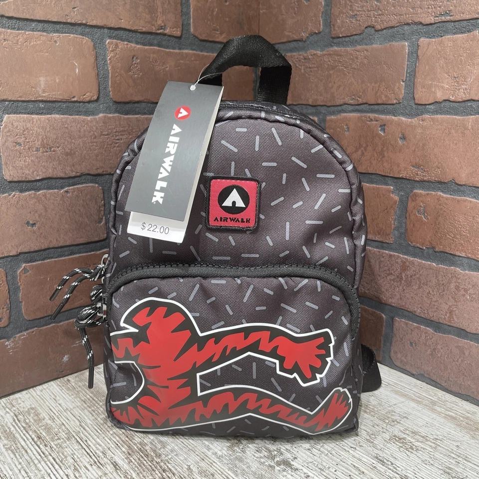 Mini Mochila Airwalk Running Hombre 10' Negra Roja NUEVA CON ETIQUETAS Foto 1 de 4