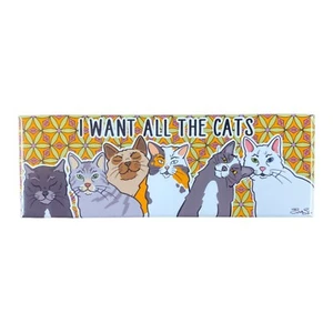 Funny Cat Magnet Retro Kitchen Decor Handmade Pet Portrait Gifts - Picture 1 of 12