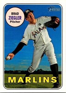 Brad Ziegler Topps 435 Miami Pitcher 2018 Baseball Card