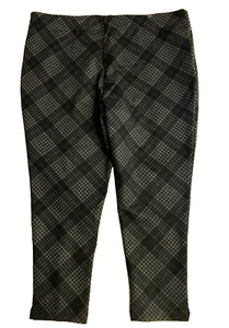 Slimming Options Gray Plaid High Density 3X Legging NWOT Stretch 46W x 29L - Picture 1 of 10