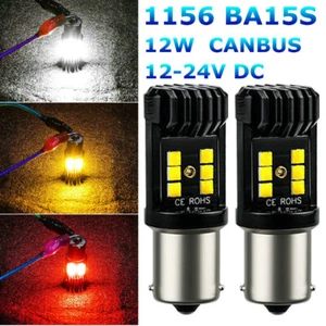 2X 12W 1200LM 1156 BA15S P21W Señal de giro inverso Bombilla CANBUS - Imagen 1 de 12