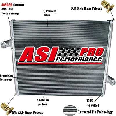 ASI 4 Row Radiator For 1997-2006 Kenworth T2000 7006385001 7006435002 4870180009 Foto 1 de 4