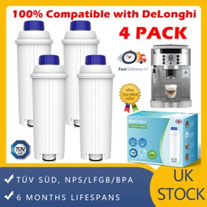 4 X Delonghi Genuine Coffee Machine Water Filter DLSC002 5513292811 SER3017 HOT - Picture 1 of 18