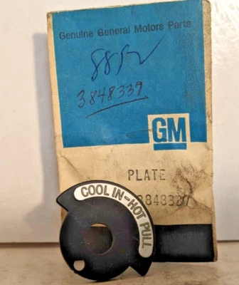 NOS 1964 Chevrolet Corvette Dash COOL IN-HOT PULL BEZEL 3848337 - Image 1 of 4