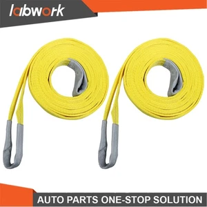 Labwork 2Pcs 20Ft x 2Inch Polyester Lift Sling Straps 9400 lbs Fracture Strength - Picture 1 of 17