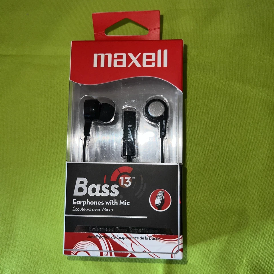Maxell Heavy Bass Earbuds With Microphone Mxl199621