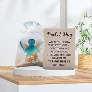 Angel Pocket Hug in Memory of The Dead,Sympathy Gift with H OT Q6N4 - Picture 1 of 14