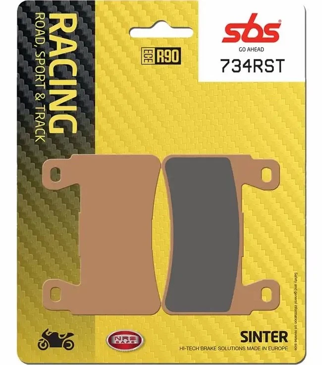 Pastilhas de freio sinterizadas de corrida SBS 734RST pacote com 1 Honda CBR 600 900 Fireblade para limpar - Imagem 1 de 1