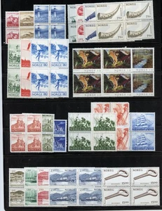 Norway #690\\838 (N475) (18) Comp blocks of 4 sets, MNH, VF, CV$204.40 - Picture 1 of 3
