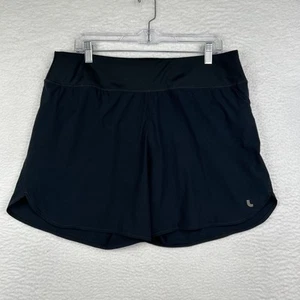 Lolë Running Shorts Black 5” Inseam Lined Zippered Pocket Women’s Large - Picture 1 of 10