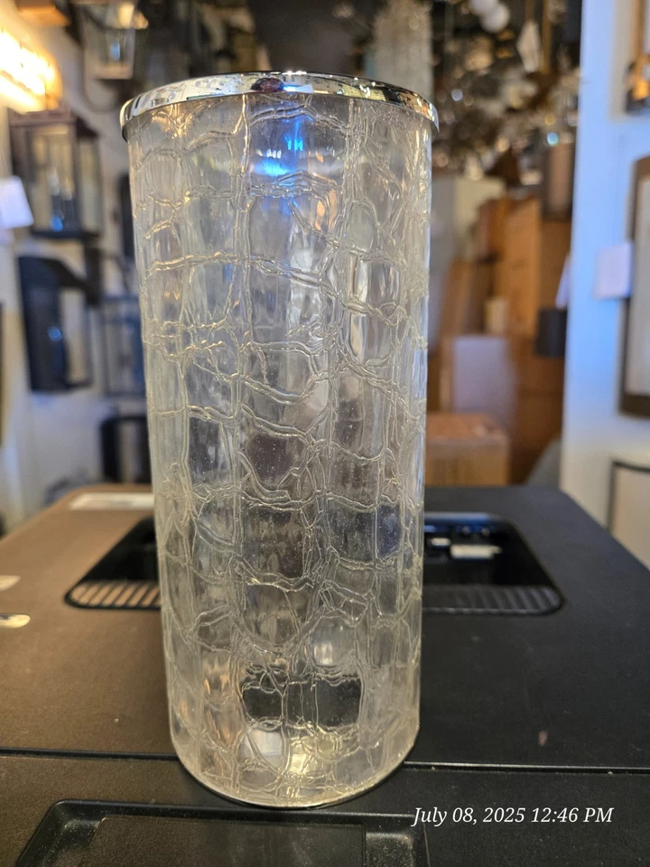 Vidrio craquelado Visual Comfort 7 1/8" H x 3 1/8" diámetro para enlace KW 2200 CRG-PN Foto 1 de 1