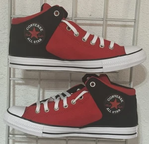 NUOVE Converse Chuck Taylor All Star High Street Mid rosse nere da uomo taglia 10 169110F - Foto 1 di 5