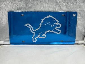 Detroit Lions NFL Blue Acrylic Lasercut License Plate Wincraft - Picture 1 of 1