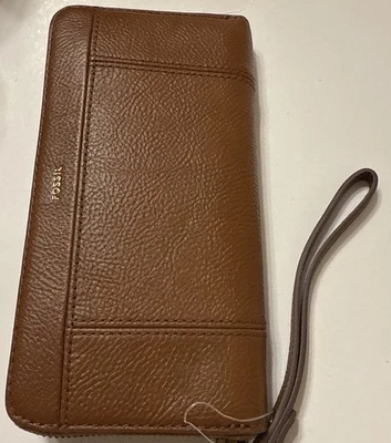 BLUTCH FOSSIL JORI CREMALLERA Mujer Cuero Marrón Medio $100 NUEVO Foto 1 de 4