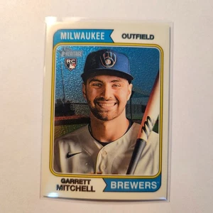 2023 Topps Heritage - Garrett Mitchell #95 Chrome /999 (RC) Brewers - Bild 1 von 2