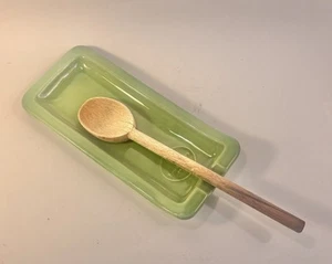 Emile Henry France Spoon Rest Olive Green Excellent Pre-owned Condition - Picture 1 of 8