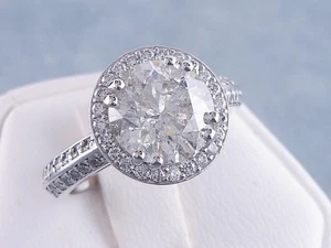 3,34 KARAT CT TW RUNDSCHLIFF DIAMANT VERLOBUNGSRING H-I SI3 - Bild 1 von 5