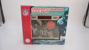Vintage NFL Football Customizable Animated Scoreboard Clock Radio - New In Box