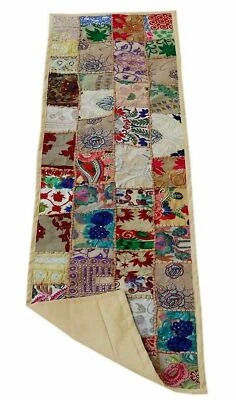 Patchwork Table Runner Wall Mounting Dinning Table Art Vintage Handmade Decor   - Image 1 of 3