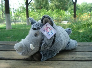 cute plush wild boar toy cartoon gray pig kids' doll gift about 30cm - Picture 1 of 6