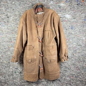 Vintage Black Sheep Bernardo Mouton Noir Coat Womens 42 100% Leather Suede Brown - Picture 1 of 20