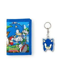Cartera Sonic the Hedgehog Personaje Azul Gancho y Lazo Niños - Imagen 1 de 8