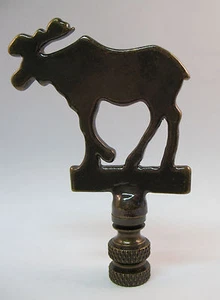 Lamp Finial Large  Bronze Moose (1460) - Picture 1 of 2