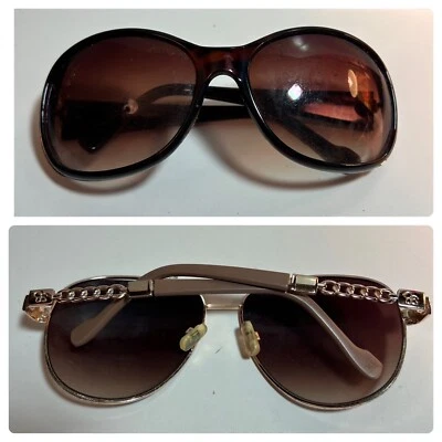 Gafas de sol vintage Jessica Simpson para mujer aviador cadena de eslabones dorados J5359 GLDND Foto 1 de 4