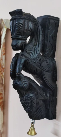 12" Wall hanging wooden Corbel Bracket Black hand carved used for hanging lamp Cover